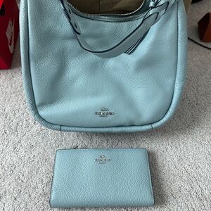 Matching Eggshell Coach Purse and Wallet